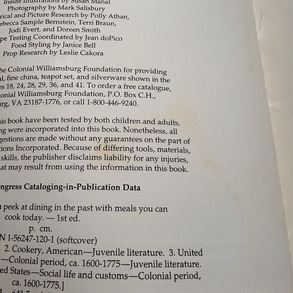 American Girl Felicity's Cookbook A Peek at Dining in the Past Cookbook - Picture 5 of 9